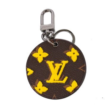 LOUIS VUITTON Damier Graphite Leather Rope Key Ring Holder Charm M67224