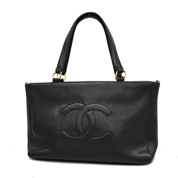 Chanel Women's Caviar Leather Shoulder Bag,Tote Bag Black