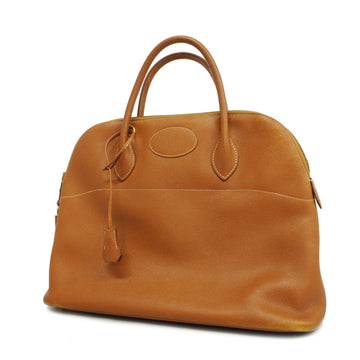 HERMESAuth  Bolide 35 〇X Stamp Women's Courchevel Leather Handbag Gold