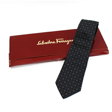 SALVATORE FERRAGAMO Silk Tie Gancini Pattern Men's