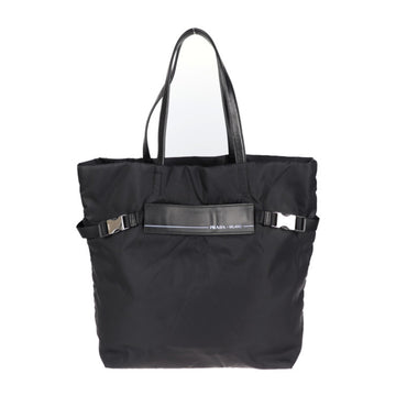 PRADA tote bag 1BG211 nylon leather black handbag