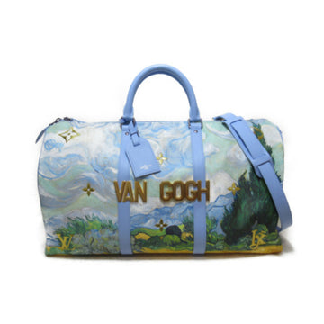 LOUIS VUITTON Van Gogh Keepall Bandouliere 50 Blue PVC coated canvas Masters collection M43347