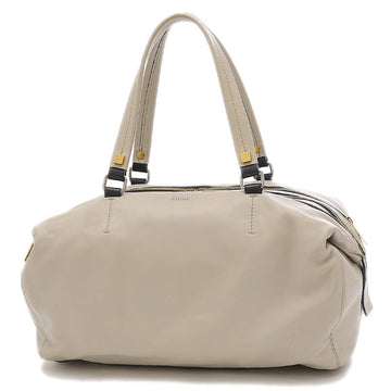 CELINE Mini Boston Bag Leather Ivory 166153