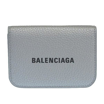 BALENCIAGA leather tri-fold wallet 593813 silver