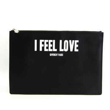 Givenchy I FEEL LOVE Unisex Leather Clutch Bag Black,White