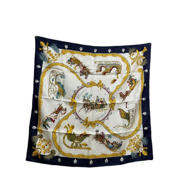 HERMES Carre 90 scarf feather decoration and bell