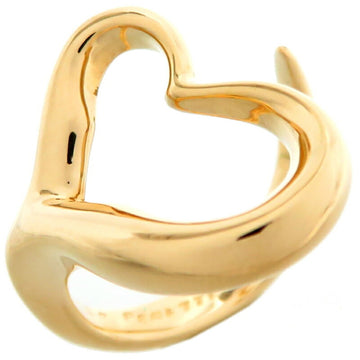 TIFFANY Elsa Peretti Open Heart Women's Ring 750 Yellow Gold No. 9