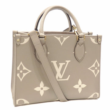 LOUIS VUITTON Tote Bag Bicolor Monogram Implant On The Go PM Women's M45779 Tourtrail Creme Hand