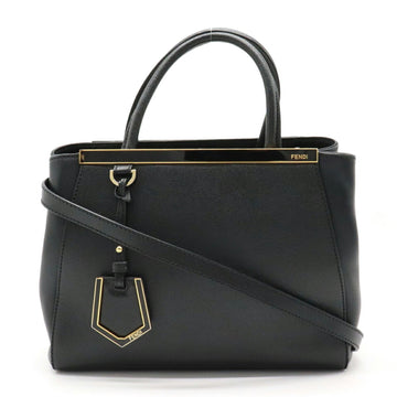 FENDIBag petit toujour PETITE 2JOURS handbag tote bag shoulder leather black 8BH253