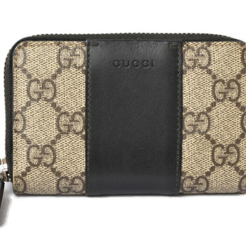 GUCCI coin case card  wallet purse 451242 GG Supreme black