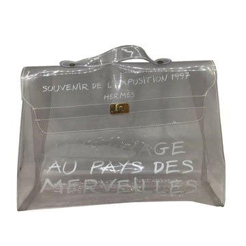 HERMES Vinyl Kelly Handbag Tote Bag Clear Women's Men's Unisex Eco Fashion