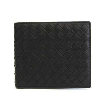 Bottega Veneta Intrecciato 113993 V4651 Men's Leather Bill Wallet (bi-fold) Black