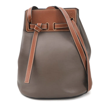 LOEWE Shoulder Bag Anagram Leather Dark Brown/Brown Ladies