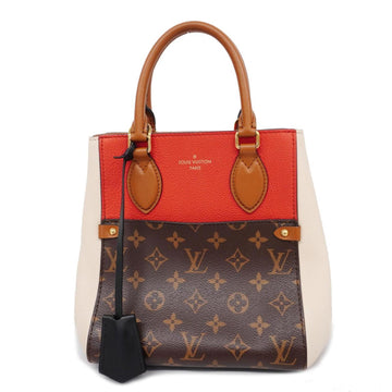 LOUIS VUITTON Handbag Monogram Fold Tote PM M45389 Three's Creme Brown Ladies