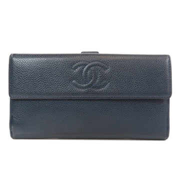 Chanel Coco Mark Wallet Caviar Skin Women's CHANEL