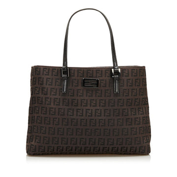 Fendi Zucchino handbag 8BH132 brown canvas leather ladies FENDI