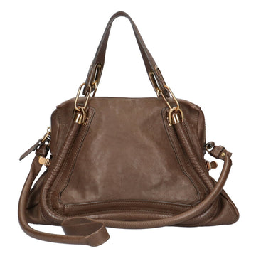 CHLOE  Paraty Shoulder Bag Calf Brown Women's