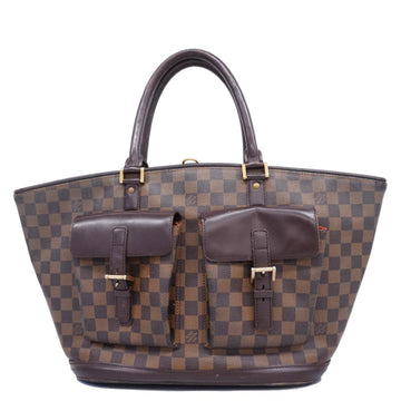 LOUIS VUITTON Tote Bag Damier Manosque GM N51120 Ebene Ladies