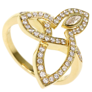 Harry Winston Lily Cluster Diamond Ring / K18 Yellow Gold Ladies