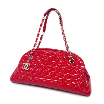 Chanel Women's Patent Leather Handbag Red Color