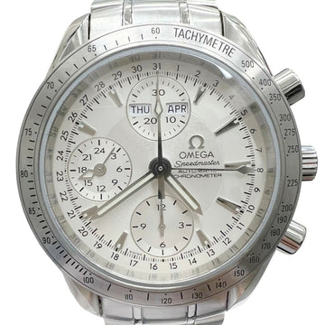 Omega Speedmaster Triple Calendar 3221.30 SS Date Chronograph Automatic Volume White Base Men's Business