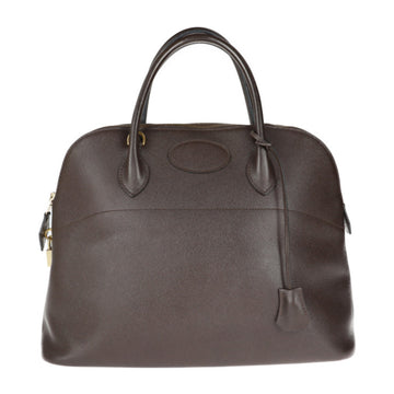 HERMES Bolide 37 Handbag Couchbel Dark Brown Series 〇W Engraved