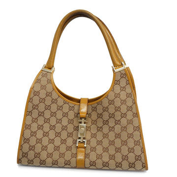GUCCIAuth  Jackie Handbag 002 1067 Women's GG Canvas Handbag Beige,Light Brown