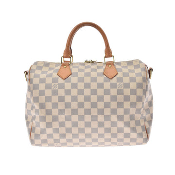 LOUIS VUITTON Damier Azur Speedy Bandouliere 30 White N41373 Ladies Canvas Handbag