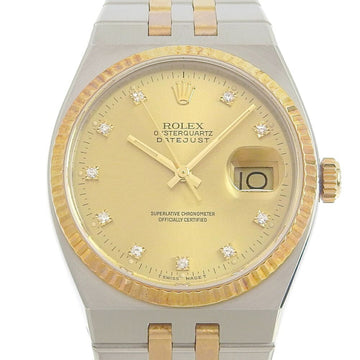 Rolex Datejust men's watch combination champagne gold dial 10P diamond 17013G