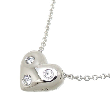 TIFFANY Pt950 Dots Heart Women's Necklace Platinum