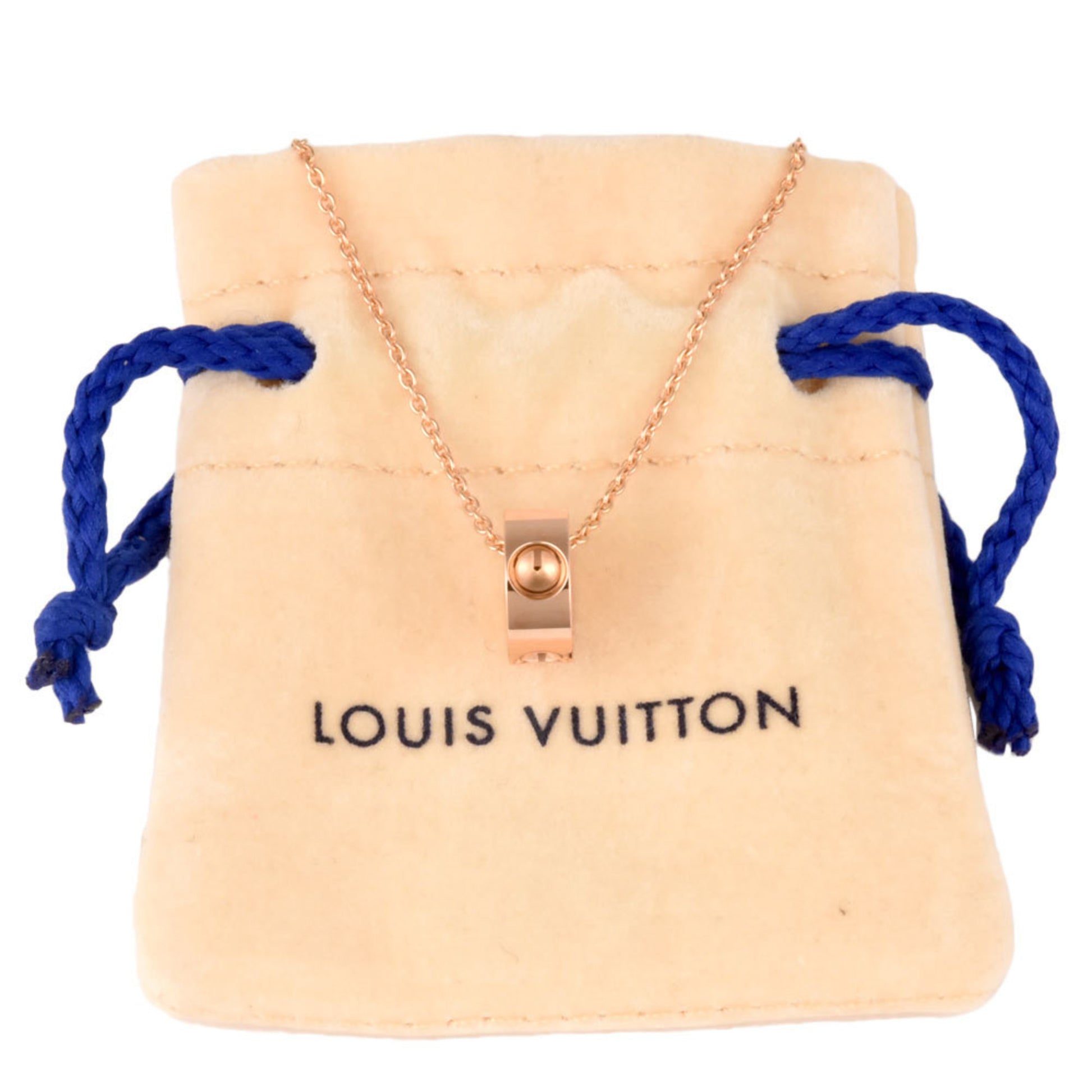 Louis Vuitton Pendentif Empreinte Necklace K18Pink Gold Q93968