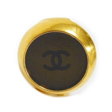 CHANEL Earrings Round Resin Coco Mark CC Logo 99A Vintage One Ear Ladies Accessories Jewelry