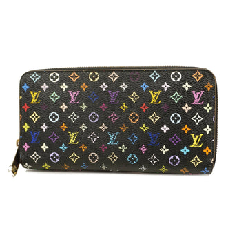 LOUIS VUITTONAuth  Monogram Multicolore Zippy Wallet M60243 Women's Long Wallet [bi-fold] Grenade,Noir