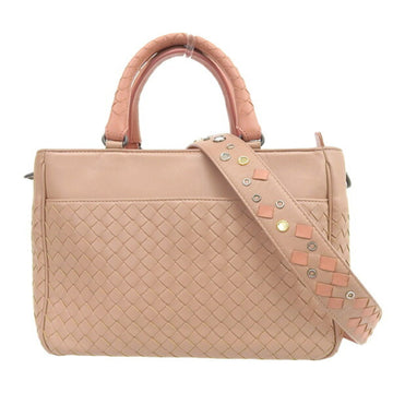 Bottega Veneta Intrecciato leather shoulder bag pink