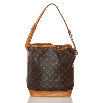 Louis Vuitton Monogram Noe Shoulder Bag M42224 Brown PVC Leather Ladies LOUIS VUITTON