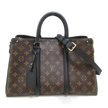 LOUIS VUITTON Souflo MM 2way Shoulder Bag Brown Black Monogram PVC coated canvas M44817