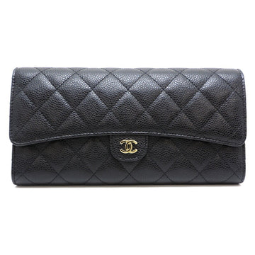 CHANEL matelasse ladies clutch bag caviar skin black