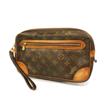 LOUIS VUITTON Clutch Bag Monogram Marly Dragonne GM M51825 Brown Ladies