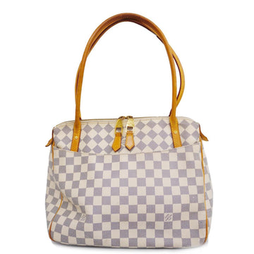 LOUIS VUITTON Shoulder Bag Damier Azur Figeri PM N41176 White Ladies