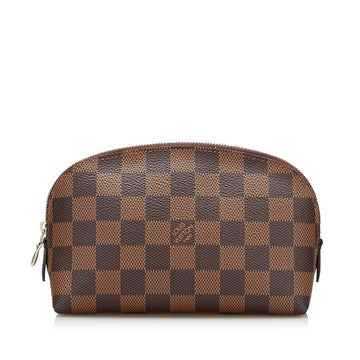 Louis Vuitton Damier Pochette Tick PM Pouch N47516 Brown PVC Leather Ladies LOUIS VUITTON