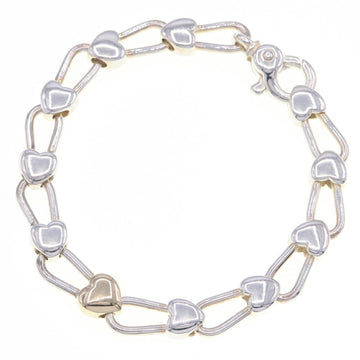 TIFFANY Bracelet SV Sterling Silver 925 Gold Ladies Heart Chain &Co