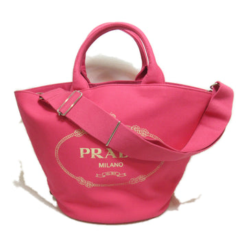 PRADA Canapa bag Pink canvas 1BG163
