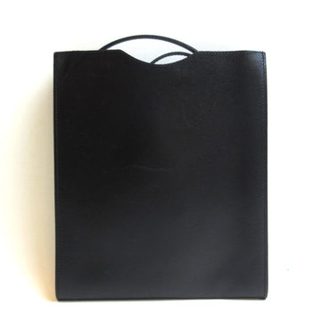 HERMES Onimeto Black Mini Shoulder Bag Pochette Diagonal Women's Leather