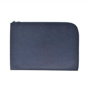 LOUIS VUITTON Epi Pochette Jules GM Blue Marine M64154 Unisex Leather Clutch Bag