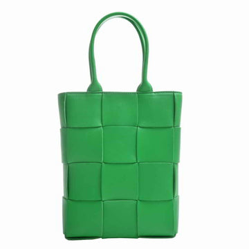 BOTTEGA VENETA Maxi Intrecciato Leather Mini Cassette Tote Bag Handbag Green