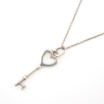 TIFFANY&Co./ Heart Key Pendant  Necklace Silver Women's