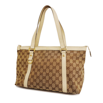 GUCCIAuth  GG Canvas 141470 Women's Handbag,Tote Bag Beige