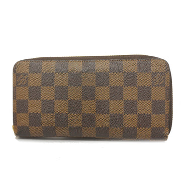 LOUIS VUITTONAuth  Damier Zippy Wallet N60015 Men,Women,Unisex Long Wallet