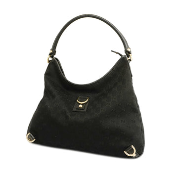 GUCCIAuth  GG Canvas Shoulder Bag 130737 Women's Black