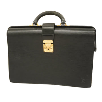 LOUIS VUITTONAuth  Epi Serviet Fermoir M54352 Men's Briefcase Noir